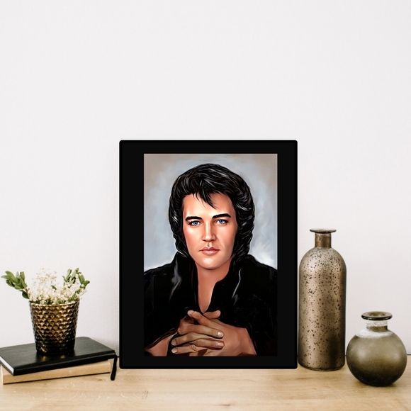 Elvis Presley Art  Premium Quality Framed Print 11x8.5 - Picture 1 of 1